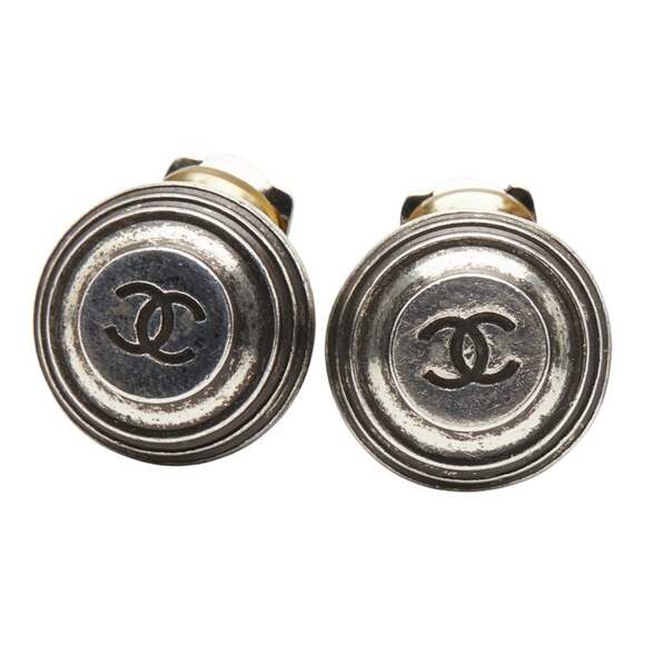 Chanel Cc Logo Clip-On Earrings Silver- #222136C51B